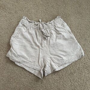 h&m pull on linen shorts